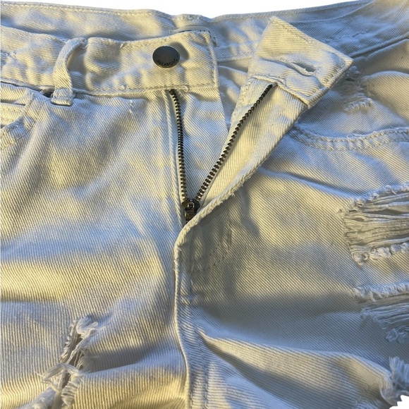 Billabong Women’s Distressed White Shorts Fray Hem Size 27 - Picture 5 of 11